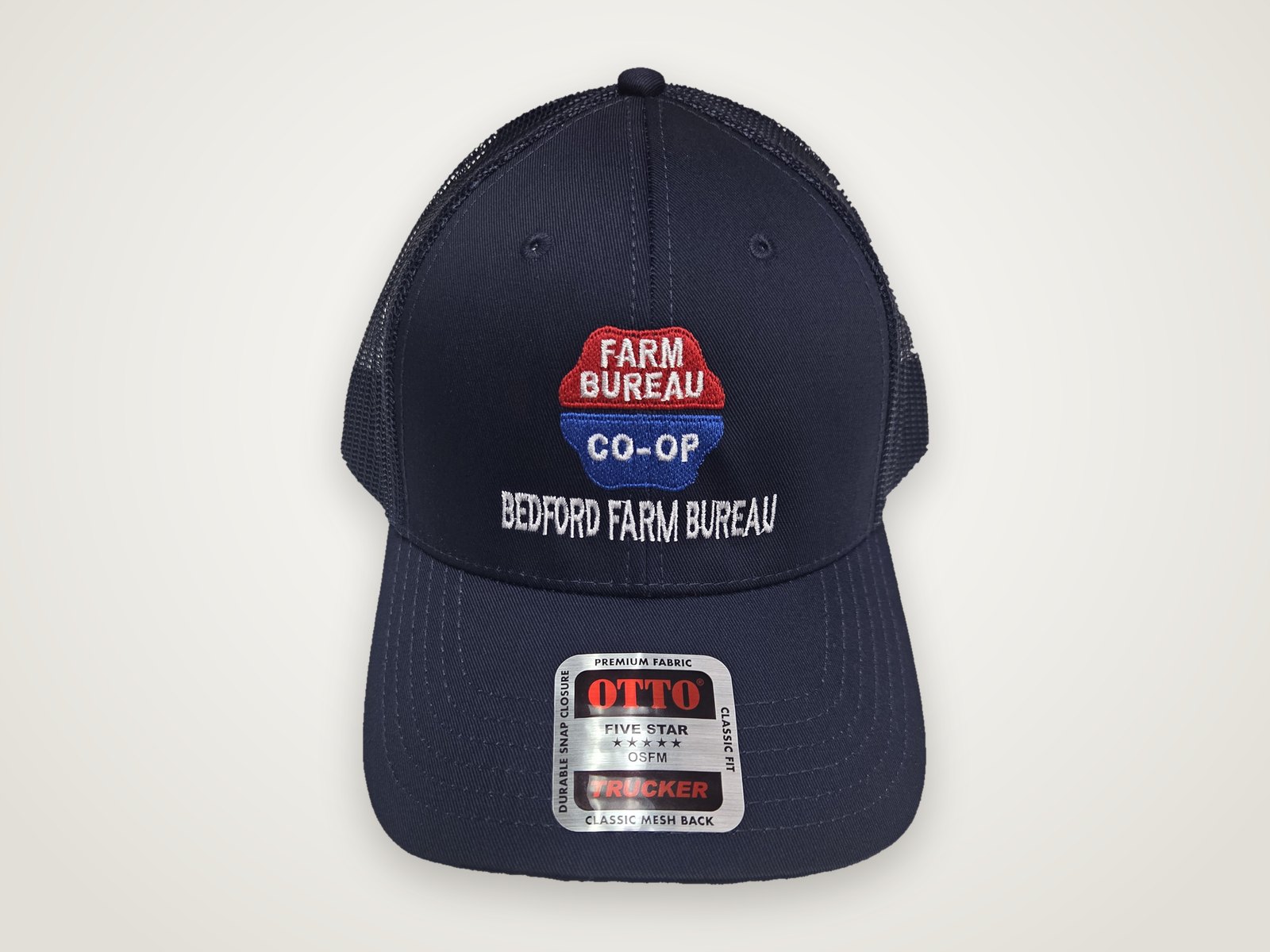 Published embroidered Bedford Farm Bureau cap image
