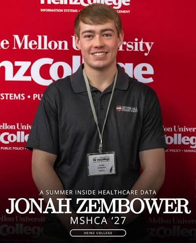 Jonah Zembower during his summer healthcare data internship